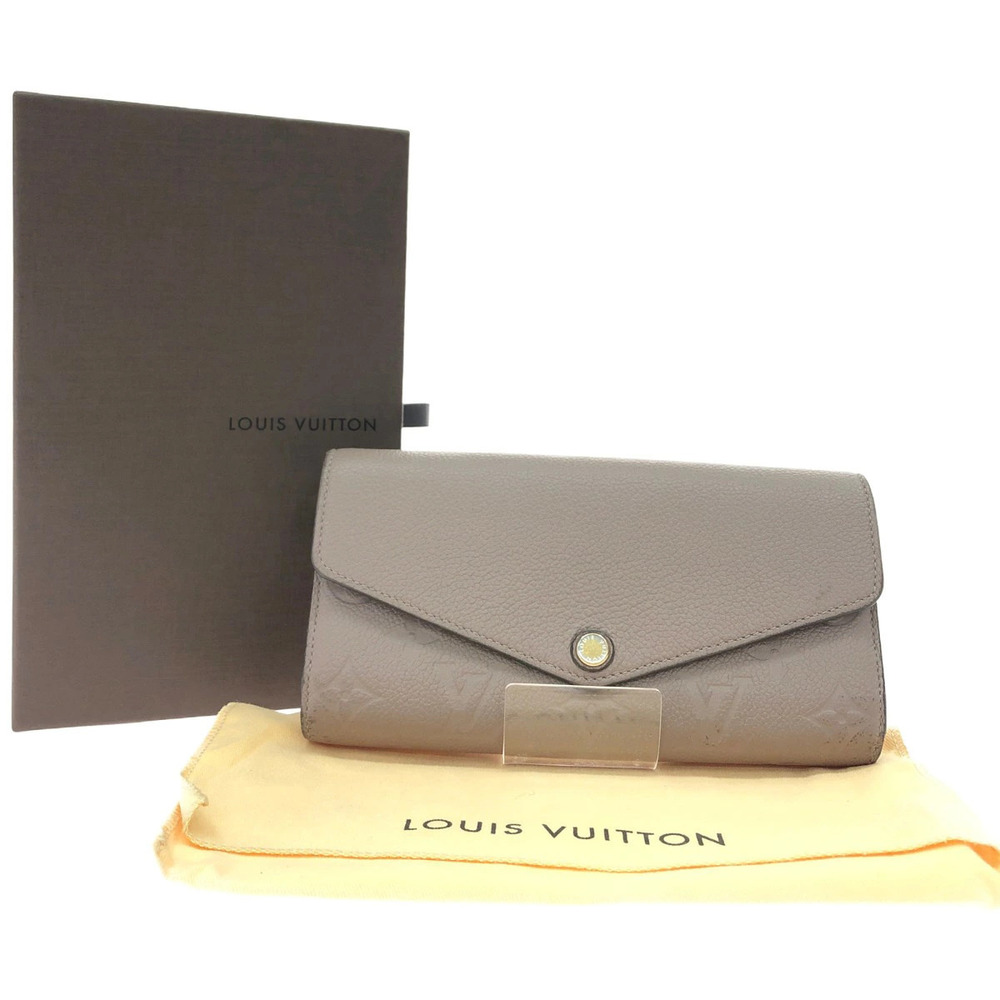 LOUIS VUITTON Long Wallet Monogram Empreinte Portefeuille Sarah Tourterelle